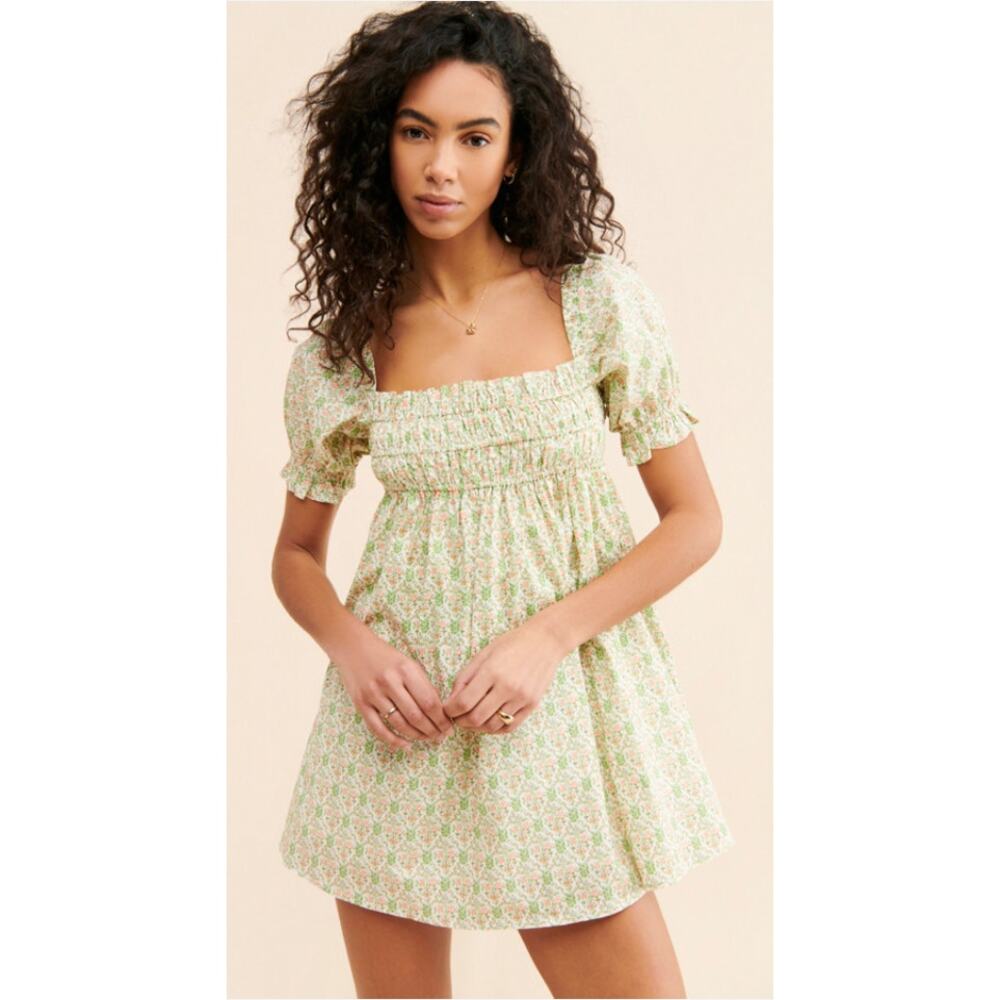kourt floral smocked catalina mini dress